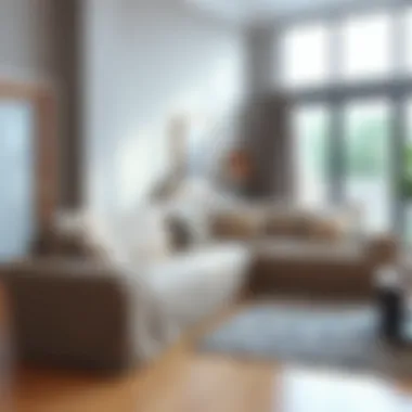Customized large couch cover fitting a unique couch shape