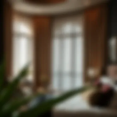 Rich fabric curtains providing warmth and luxury