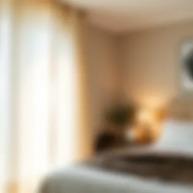 Light-filtering sheer curtains offering privacy