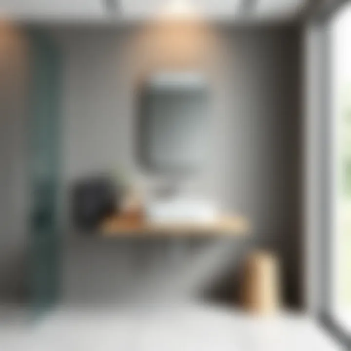 Elegant wall-mounted sink in a modern bathroom