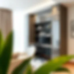 Sleek modern home office cabinet design