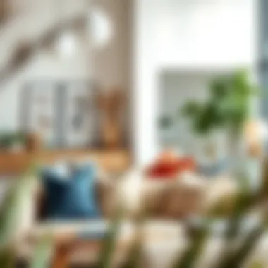 Modern living space featuring various Euro sham styles