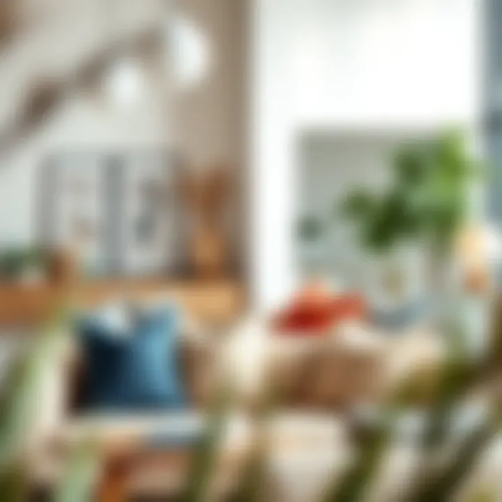 Modern living space featuring various Euro sham styles