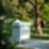 Elegant outdoor changing table in a park setting