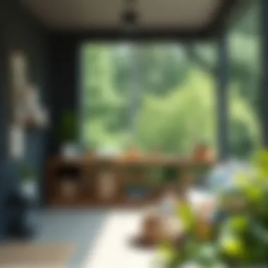 Modern porch shelf providing organized outdoor storage