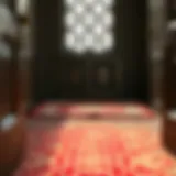 A beautifully crafted Persian door mat showcasing intricate patterns.