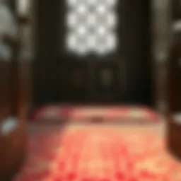 A beautifully crafted Persian door mat showcasing intricate patterns.