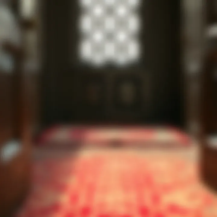 A beautifully crafted Persian door mat showcasing intricate patterns.