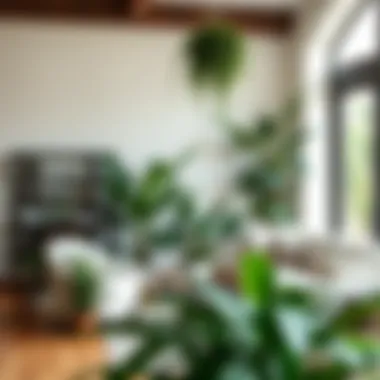 Luxurious indoor space featuring a variety of house plants
