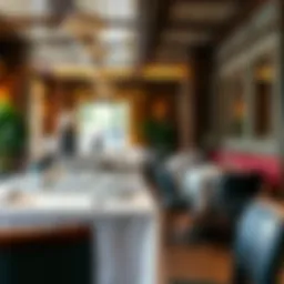 Elegant vinyl tablecloths enhancing restaurant ambience