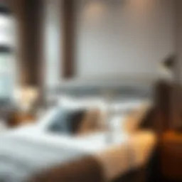 Elegant safety bed rail design enhancing a queen bed