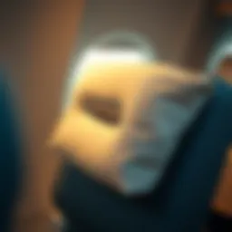 Detailed view of the Samsonite lumbar pillow showcasing its ergonomic design