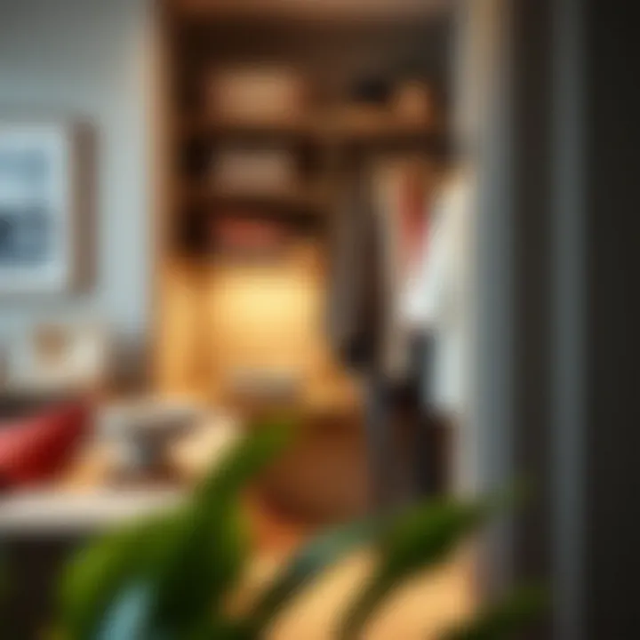 Stylish installation of a shelf hanging organizer blending seamlessly with modern decor.