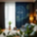 Elegant starry night blackout curtains enhancing a modern living room