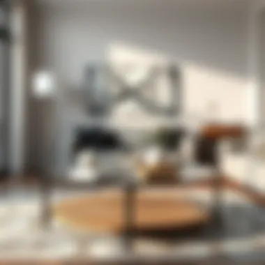Chic Coffee Table Design Stylish coffee table positioned to enhance living room flow.