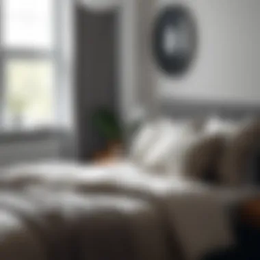 Stylish bedroom with coordinated 600 thread count full sheets