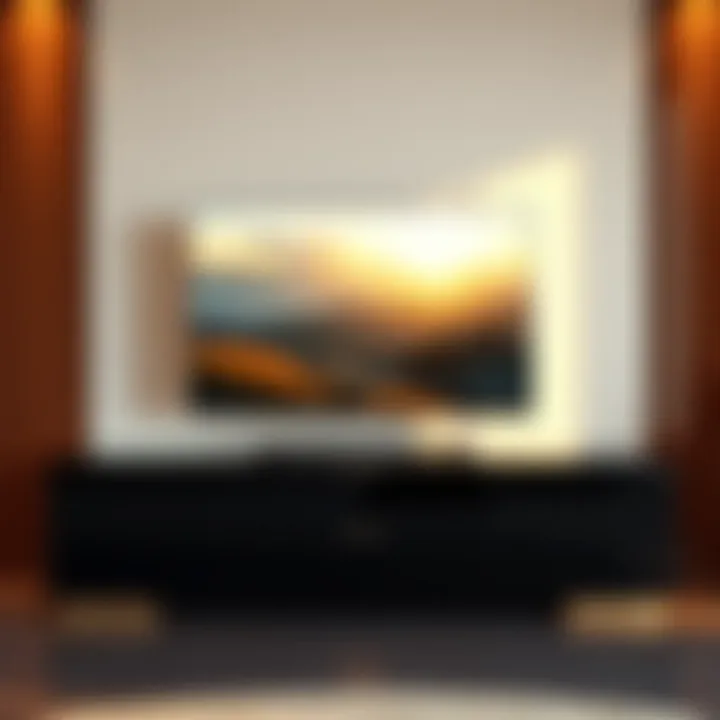 Luxurious shiny TV stand showcasing contemporary design