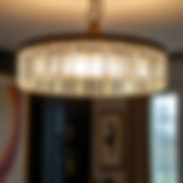 Installation guide graphic for crystal drum light fixtures