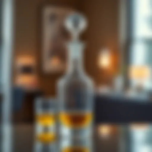 Elegant drink decanter with tap showcasing its unique design