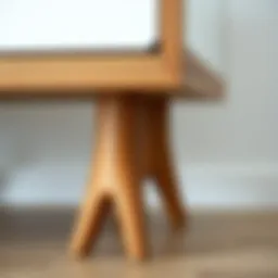 Elegant wooden furniture legs showcasing craftsmanship