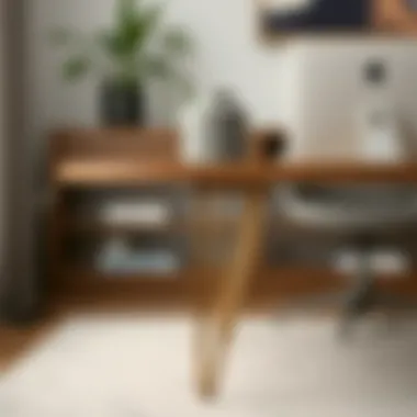 Stylish metal legs on contemporary furniture