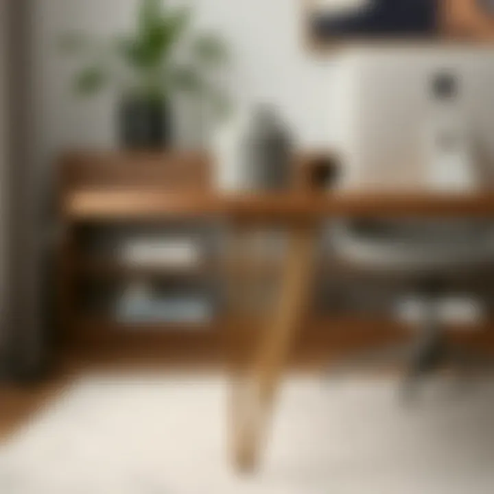 Stylish metal legs on contemporary furniture