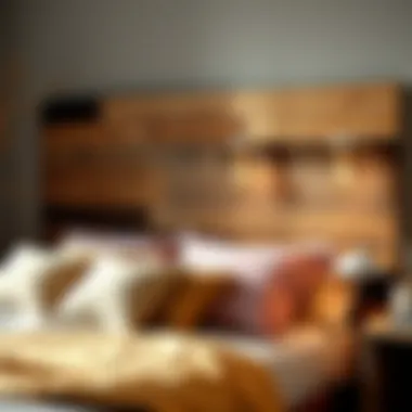 Creative DIY headboard made from reclaimed materials