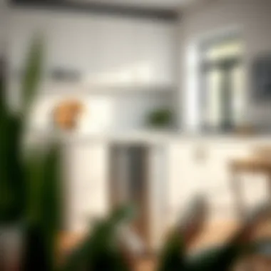 Sleek silver trash bin in contemporary kitchen setting