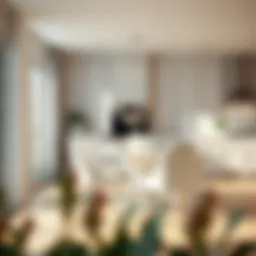 Elegant white kitchen table chairs in a contemporary setting