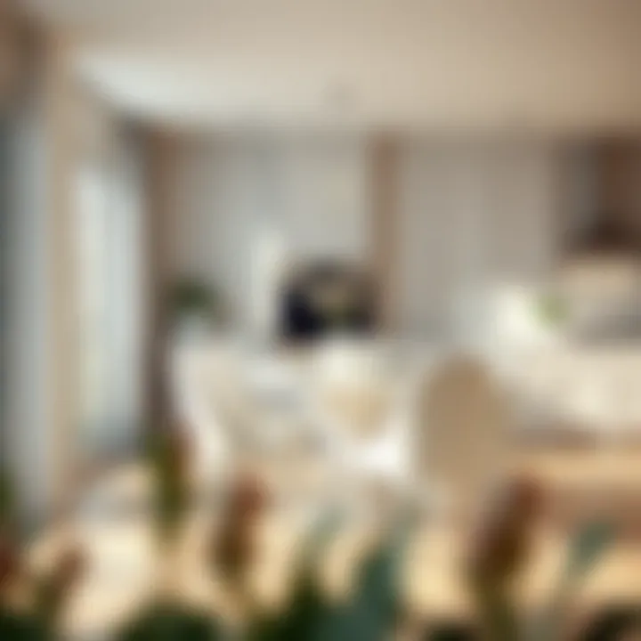 Elegant white kitchen table chairs in a contemporary setting