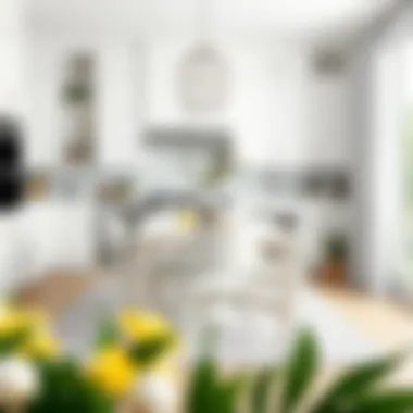 Variety of styles of white kitchen table chairs