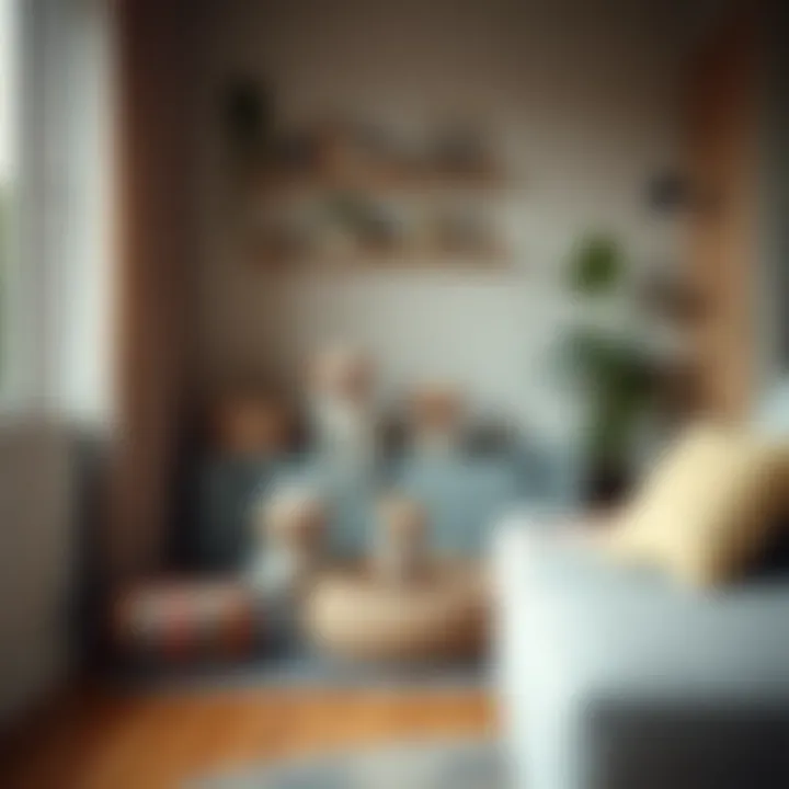 A cozy corner featuring a pet zone toy box and playful pets