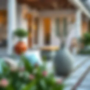 Modern Patio with Stylish Concrete Pot Contemporary concrete pot design on a patio