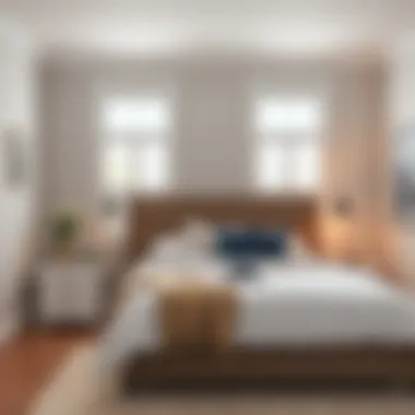 Peaceful Bedroom with Effective Light Control A tranquil bedroom featuring blackout plantation shutters for optimal light control