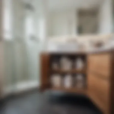 Innovative Storage in Small Bathrooms Modern small bathroom with innovative storage solutions