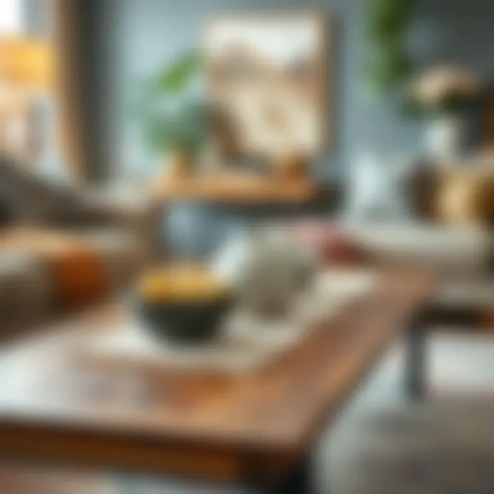 Stylish coffee table arrangement with runner