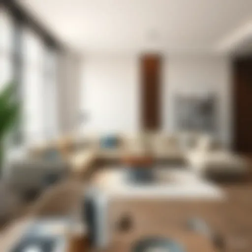 Elegant four piece corner sectional in a modern living room