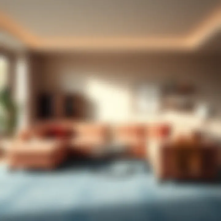 Stylish color palette for a four piece corner sectional