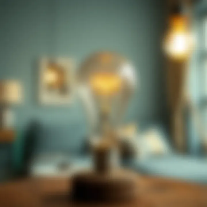 Visual representation of energy-efficient lighting options.