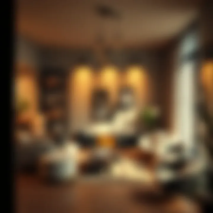 Interior design showcasing optimal lighting solutions based on wattage.