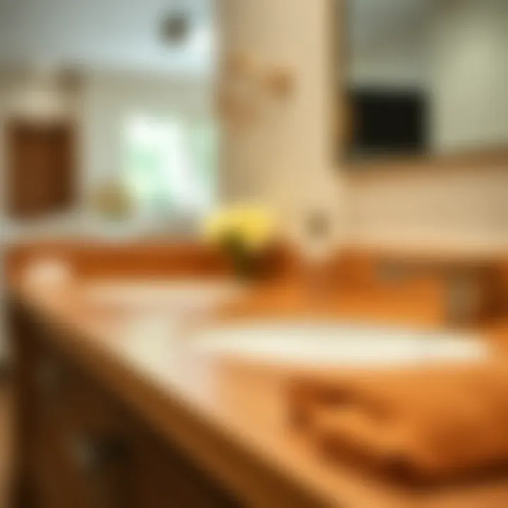 Close-up of high-quality materials used in deep sink vanities