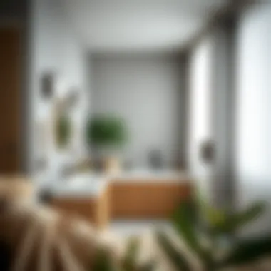 Stylish bathroom featuring a deep sink vanity with aesthetic touches