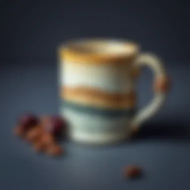 Artisanal Charm: A Unique Coffee Mug Handcrafted artisanal coffee mug with unique texture
