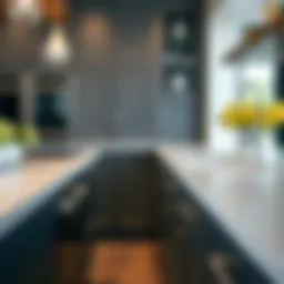 Elegant white drawer pulls in a modern kitchen setting