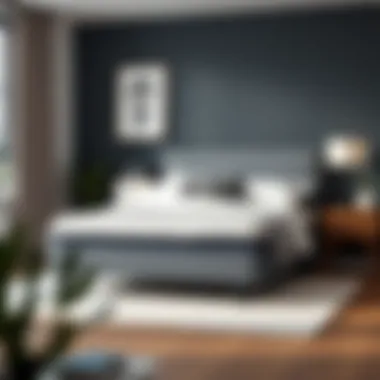 Zinus bed base in a beautifully styled bedroom setting